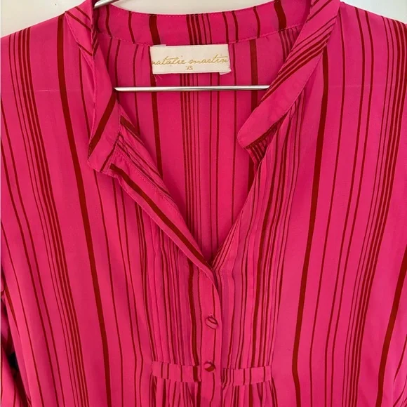 Natalie Martin Fuchsia and Maroon Striped Garment - Picture 4 of 6